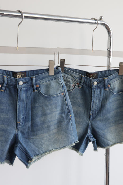 R.R.L 复古做旧 女士破边牛仔短裤 DK365 商品图3