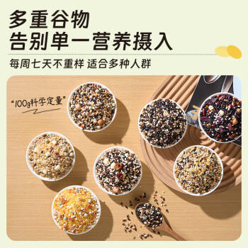瑞利来每日焕新粥1.4斤紫薯黑米八宝粗粮粥营养早餐杂粮七日粥100g*7 /粮油调味 /杂粮 /复合粥米 商品图2