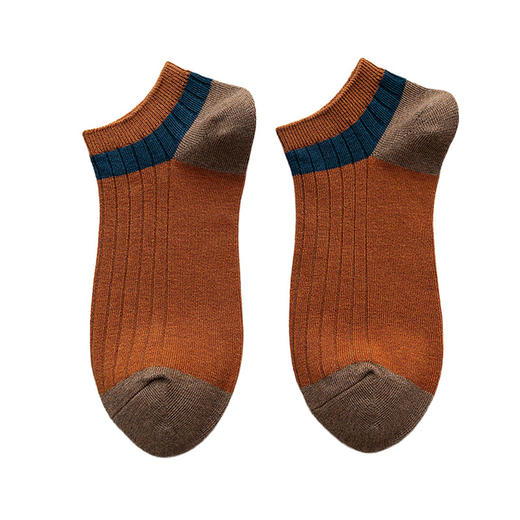 【男士拼色暗纹短袜】男士拼色暗纹短袜百搭休闲防臭7A抑菌吸汗袜子船袜夏 商品图8