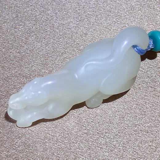和田玉（羊脂白玉）挂件--卧马16.03g 商品图4