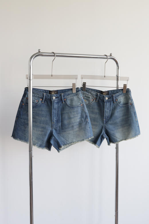R.R.L 复古做旧 女士破边牛仔短裤 DK365 商品图0