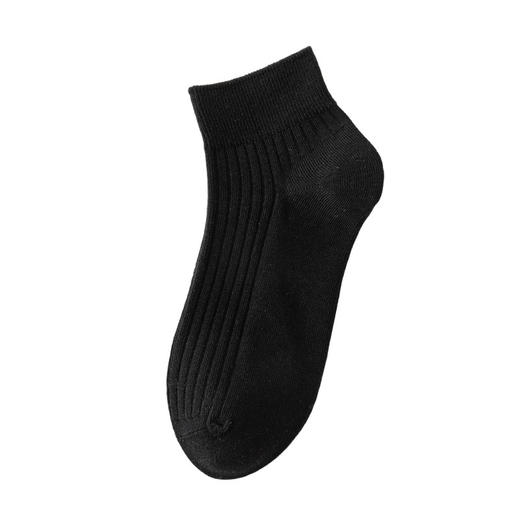 【女士纯色抽条短袜】女纯色抽条短袜棉质休闲运动袜子防臭抑菌吸汗短筒袜 商品图6