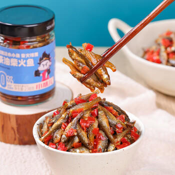 小味儿湖南特产香辣柴火鱼干下饭菜拌饭酱农家零食剁椒小鱼仔辣椒酱238g /粮油调味 /调味品 /中式酱料 商品图3
