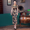 真丝桑蚕丝复古妈妈装新中式国风高端优雅日常长款礼服旗袍JYJ-072-1 商品缩略图0