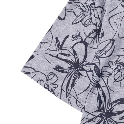 T3489夏季高级感新款韩版撞色抽象线条圆领短袖T恤百搭时尚休闲上衣 商品图4