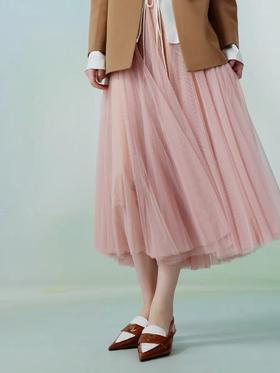 七夕福利-NO退【超好看】轻盈飘逸~大裙摆680网纱韩系半身裙纱裙-喜出