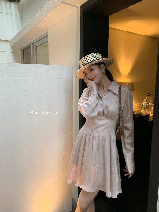 Read Nameless /粉紫醋酸收腰连衣裙 2025/5/12 商品图6