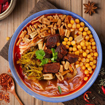 六味魔方 绵阳米粉5袋装3牛肉2肥肠 四川特产开元方便速食粉丝细米线1250g /粮油调味 /方便食品 /特色米粉/米线 商品图8