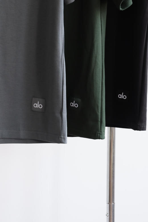 新到深蓝！AL0 男女同款宽松双面针织圆领短袖T恤 TX480 商品图4