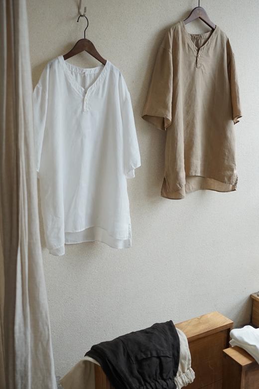 Mittan 单纽扣麻质宽松上衣(SH-135) 商品图6