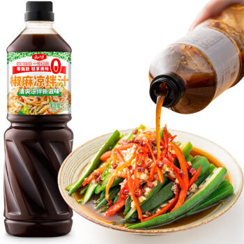 云山半0脂肪椒麻凉拌汁1L大瓶装 油醋汁凉拌菜专用海鲜捞汁冷泡白灼汁 /粮油调味 /调味品 /复合调味汁 商品图6