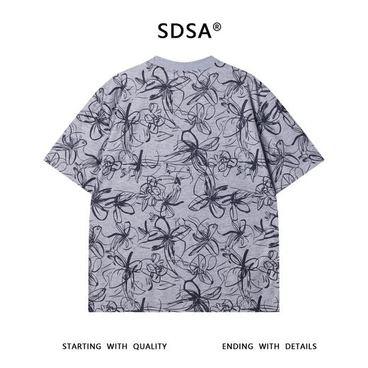 T3489夏季高级感新款韩版撞色抽象线条圆领短袖T恤百搭时尚休闲上衣 商品图5