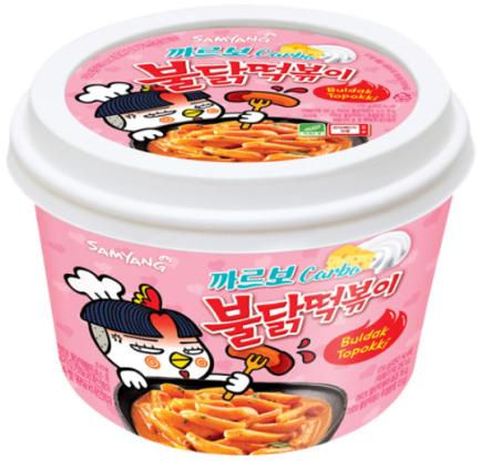 三养 奶油辣火鸡味拉面炒年糕179g삼양 까르보 불닭떡볶이179g 商品图0
