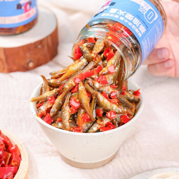 小味儿湖南特产香辣柴火鱼干下饭菜拌饭酱农家零食剁椒小鱼仔辣椒酱238g /粮油调味 /调味品 /中式酱料 商品图0