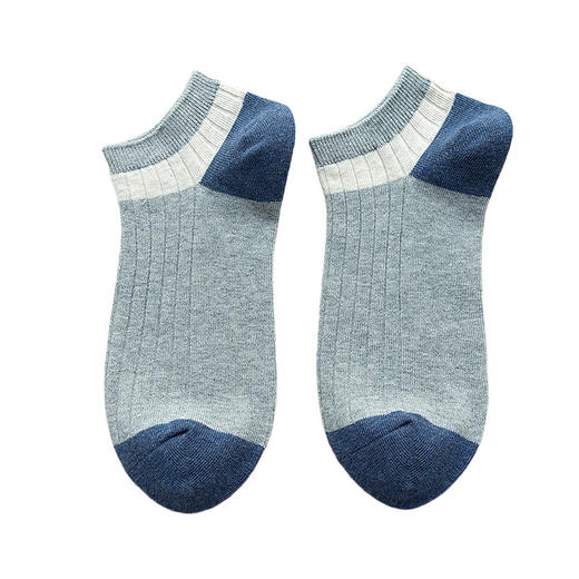【男士拼色暗纹短袜】男士拼色暗纹短袜百搭休闲防臭7A抑菌吸汗袜子船袜夏 商品图6