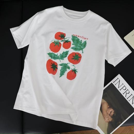 🥰独家打板❗太韩啦❗巨显白❗一眼种草❗💝【伊泺杉番茄印花休闲短袖T恤】 🍅水果味的夏天❗一秒降温清爽水果tee❗夏日里的一抹鲜亮 🍅俏皮元气！ 商品图4