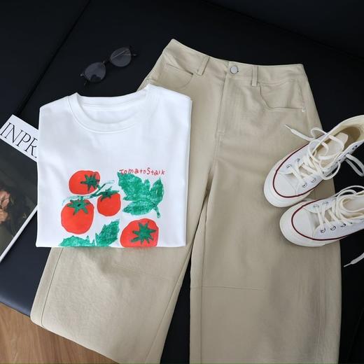 🥰独家打板❗太韩啦❗巨显白❗一眼种草❗💝【伊泺杉番茄印花休闲短袖T恤】 🍅水果味的夏天❗一秒降温清爽水果tee❗夏日里的一抹鲜亮 🍅俏皮元气！ 商品图5