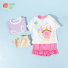 贝贝怡2025夏新款女童凉感短袖套装卡通轻薄透气T恤花边短裤两件套ZB2ET068 商品缩略图2
