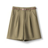 丁摩 西装短裤女夏新款高腰休闲宽松阔腿a字五分裤中裤配皮带5ZF-2122 商品缩略图2