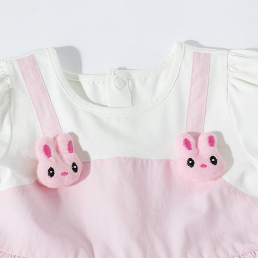 贝贝怡童装女童连衣裙夏季短袖公主裙2025新款女宝宝洋气外穿裙子ZB2EQ010 商品图5