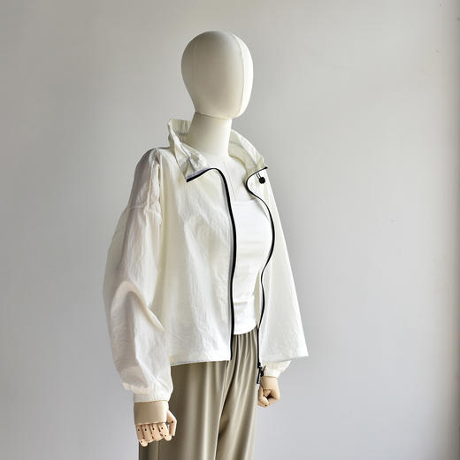 丁摩 【软壳高腰防晒衣】夏季新立领抽绳收腰户外防晒冲锋衣外套女夹克5ZF-B225 商品图8