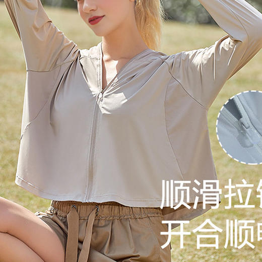 跃牌【美西西系列】防晒衣女夏季2025款冰丝防晒服户外宽松连帽防紫外线遮阳衣FS-015 商品图3