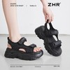 ZHR则则厚底运动凉鞋女2025夏季显高魔术贴沙滩鞋透气舒适凉鞋女 商品缩略图7