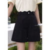 鹿向南【黑色休闲短裤 商品缩略图0