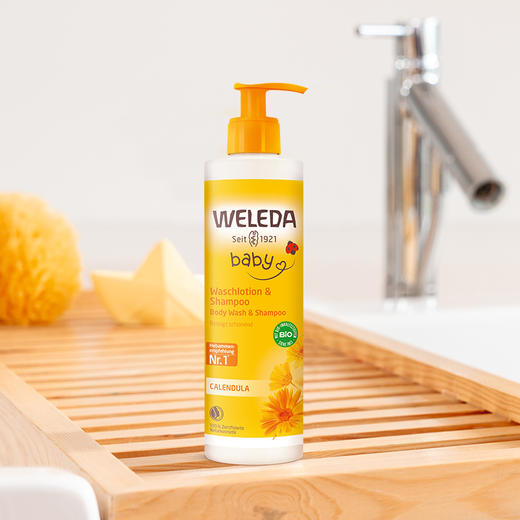【品牌旗舰】Weleda维蕾德 金盏花婴儿洗发沐浴二合一乳液 无泪配方 400ml 商品图3