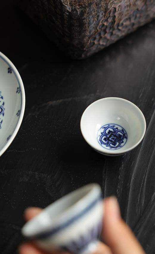【怀宣临古】青花明永宣菊瓣鸡心杯满容约25cc 商品图5