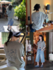 浮生八记/25A069/竹节纹抽褶海洋植物度假感复古印花短袖T 商品缩略图2