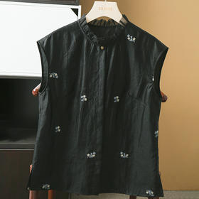 丁摩 真丝香云纱斜门襟国风上衣女SY52116