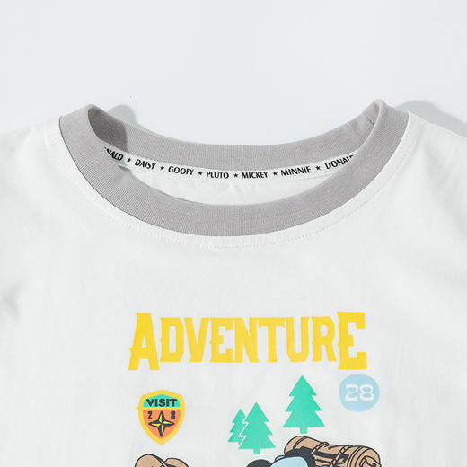 迪士尼2025夏季新款男童米奇短袖套装凉感拼接袖T恤宽松运动短裤两件套ZD2ET018 商品图5