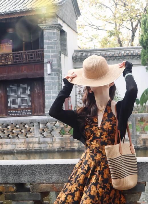 ins风轻熟简约条纹编织包超轻沙滩包 商品图11