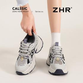 ZHR则则厚底【6cm】蓝鲸老爹鞋女小个子显高运动休闲鞋透气网面鞋