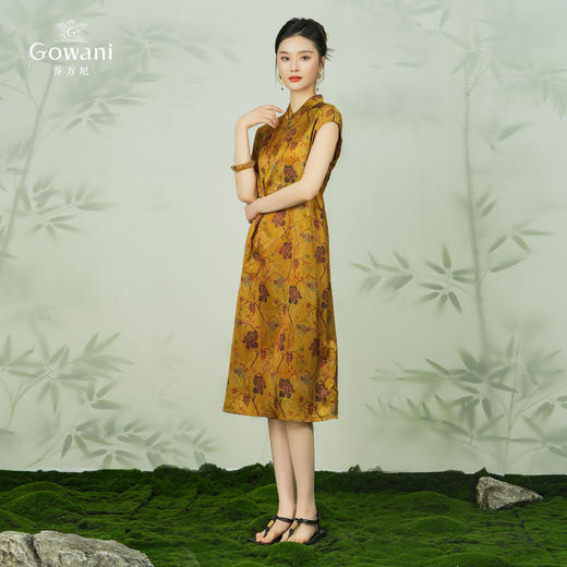 乔万尼夏季新款重磅真丝连衣裙无袖显瘦款EI2E711 商品图3