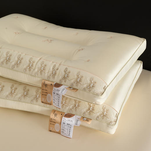 自然醒蚕丝乳胶美肌枕头护颈椎助睡眠专用枕头美肤护颈深睡枕家用一对枕头芯XK 商品图7