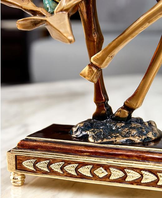 【彼达思】罗比罗丹 其乐融融 纯铜鹿摆件轻奢家用商务 商品图4