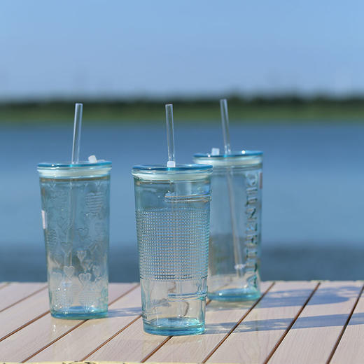 【西班牙进口吸管玻璃杯】吸管玻璃杯500ml欧盟高标准认证 商品图1