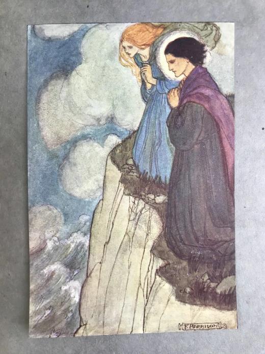 约20世纪早期 克里斯蒂娜·罗塞蒂诗集 弗洛伦斯·哈里森36幅彩色手工贴图34幅黑白插图 漆布精装16开 商品图14