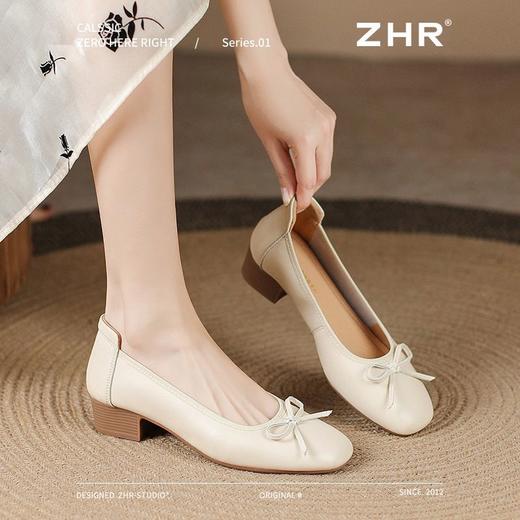 ZHR浅口单鞋女2025新款洋气百搭ins小皮鞋网红高级爆款玛丽珍鞋女 商品图5