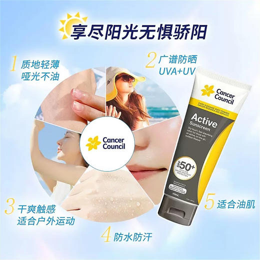 澳洲CancerCouncil澳美皙活力版防晒霜110 200ml 商品图4