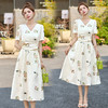 今年流行2025新款小个子夏海边度假气质短袖碎花连衣裙XXL3107 商品缩略图1