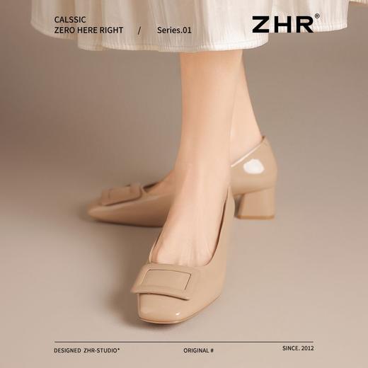 ZHR则则简约纯色浅口气质单鞋女鞋2025新款法式优雅时髦通勤鞋子 商品图6