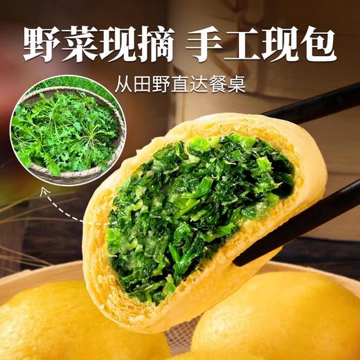 手工野菜团子480g 当季野菜现摘现做 玉米面手工现包 老面自然醒发3道工序 每天只出50笼 商品图2