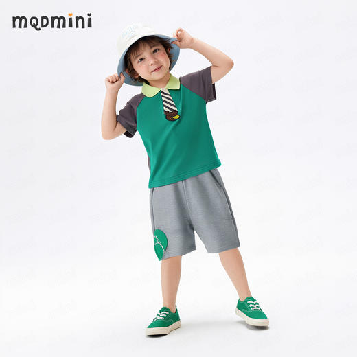 【5A抑菌】【90-140】【MQDmini】男童夏季短裤冰感贴布绣花裤子 商品图7