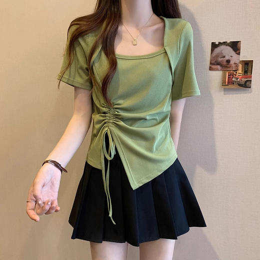 裁缝学苑AS490设计感抽褶方领正肩短袖T恤纸样女装打版裁剪样板 商品图5