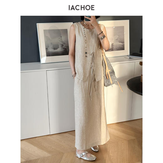 棉仓3531517024-IACHOE原麻色半身裙 商品图3