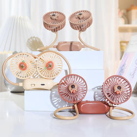 【夏日续命神器🔥】挂脖水豚风扇🐾解锁清凉新姿势！懒人必备，随时随地畅享凉风❄️2025夏季懒人户外便携挂脖风扇可调节软管水豚公仔卡通充电小风扇