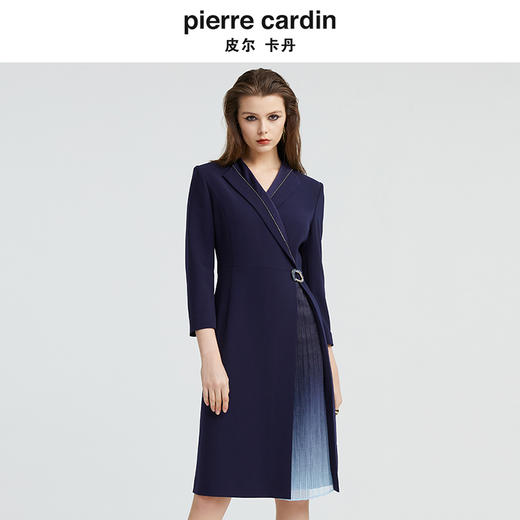 皮尔卡丹女装新款都市渐变修身收腰连衣裙P4344E4990L2 商品图0